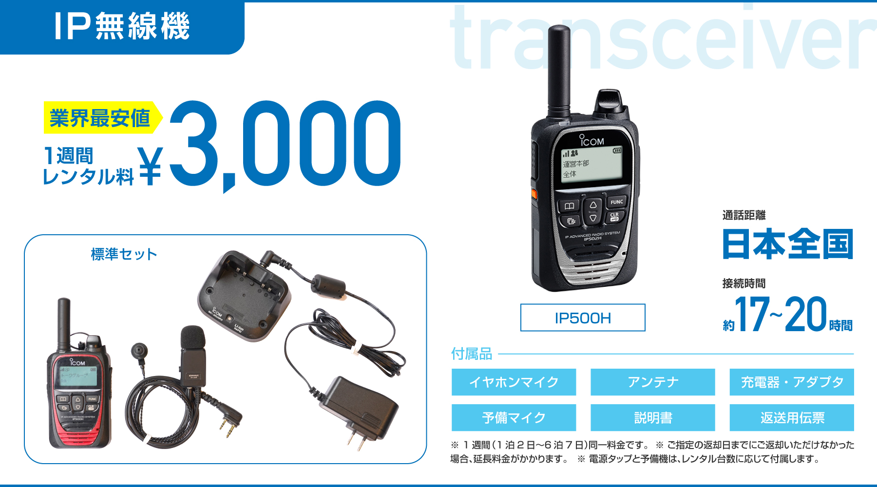 IPトランシーバー価格表